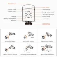 AVATTO Tuya 1-6PCS Zigbee TRV Radiator Actuator Valve Thermostatic Radiator Valve Temperature Controller For Alexa Google Home - Image 6