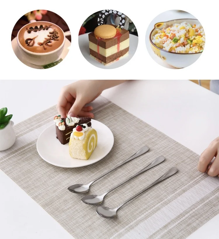 20/6pcs Stainless Steel Ice Tea Scoop for Dessert and Drinks