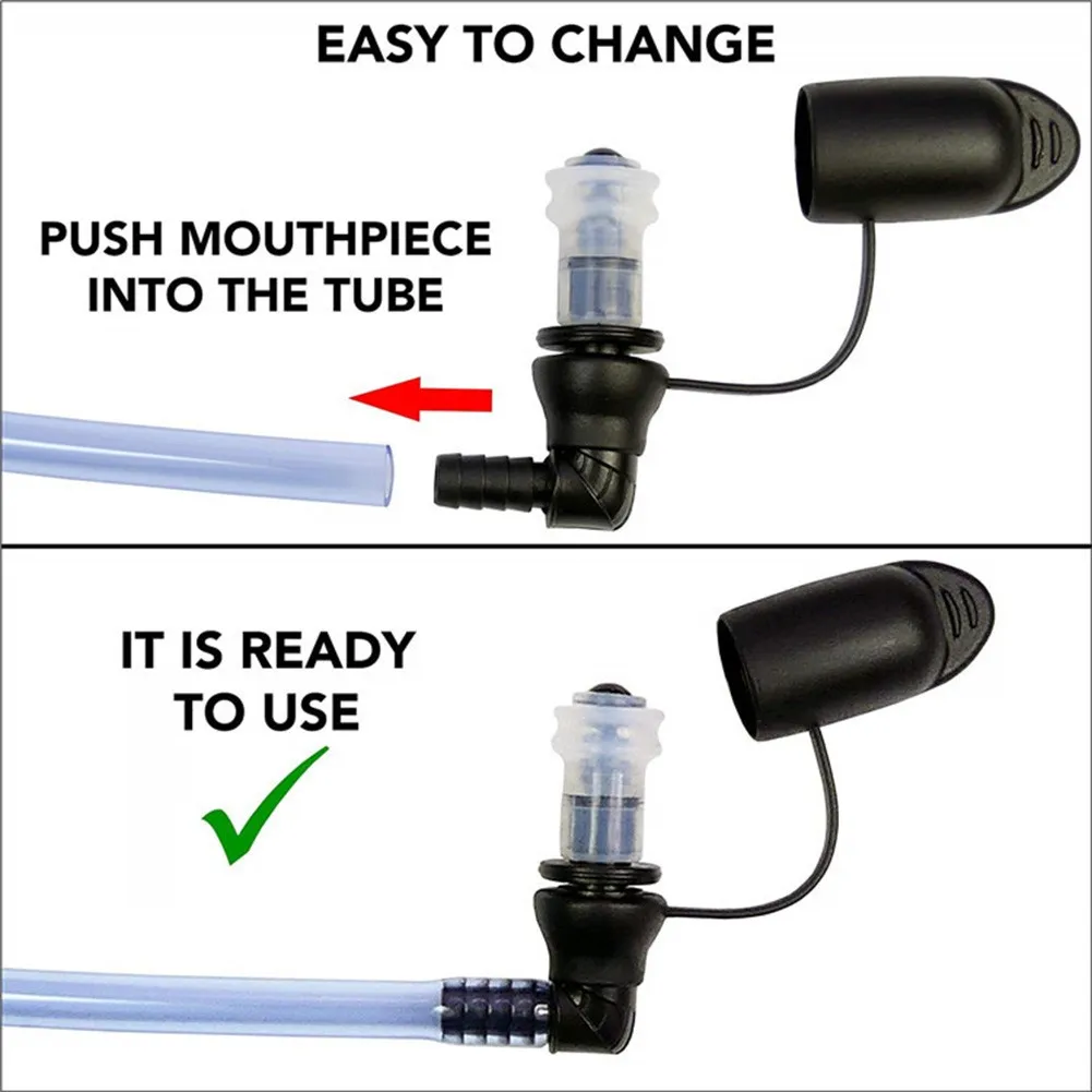 

New Silicone Water Bag Outdoor Quick Release Hydration Bite Valve Nozzle Mouthpiece With Cover Water Bladder Mouth Suction
