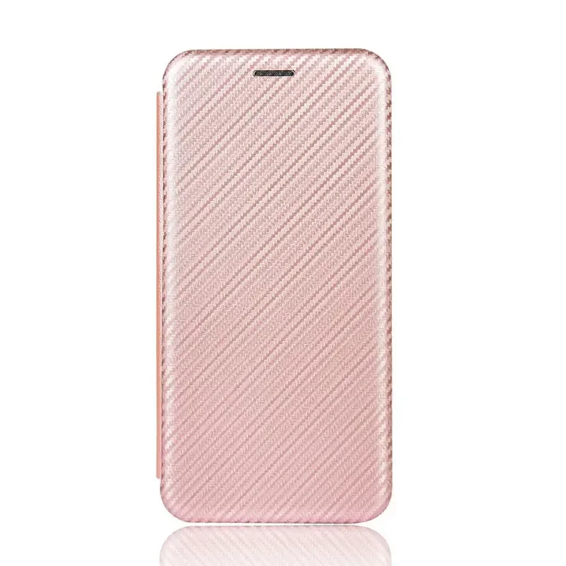 Luxury Carbon Fiber Leather Flip Case with Magnetic Closure - Full Cover Phone Bag