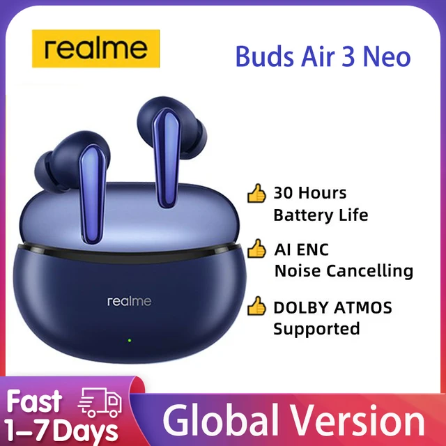 Global Version Realme Buds Air 3 Neo Earphone Long Battery AI ENC Call  Noise Cancellation Earbuds 88ms Ultra-low Latency - AliExpress