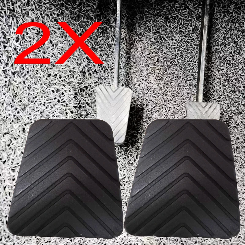 4 Copripedali In Gomma Per Freno E Frizione | 77x51 Mm | Antiscivolo E Facili Da Installare