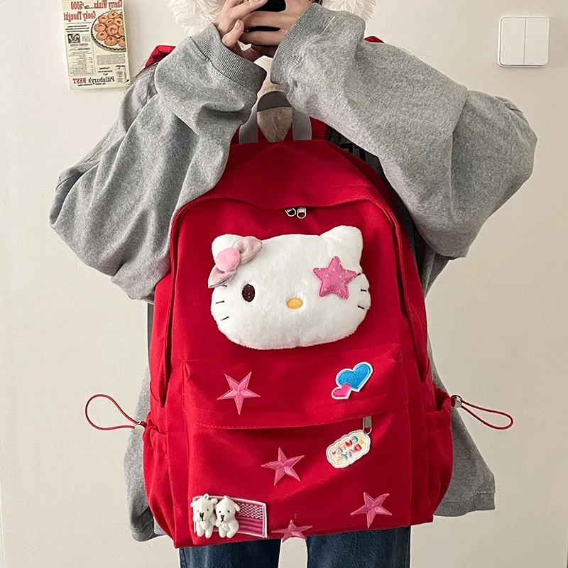 

Школьный ранец Hello Kitty, рюкзак Sanrio JK, Студенческая школьная сумка, дорожная сумка, защищает шейный позвоночник, сумка для колледжа