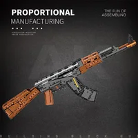 AK47 Assault Rifle Model Building Blocks Military Army Weapon Shootable Imitation Gun Bricks Children’s Holiday Gifts DIY Toys 2