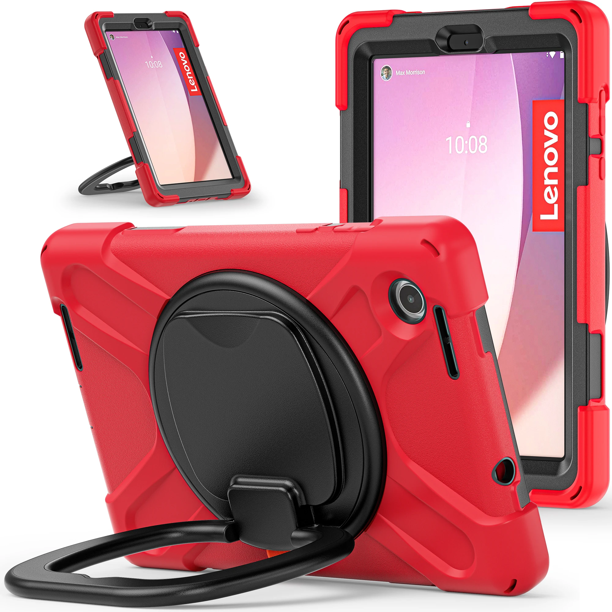 Enhanced Tablet Case Armor with 360° Rotating Stand - Shockproof Protection