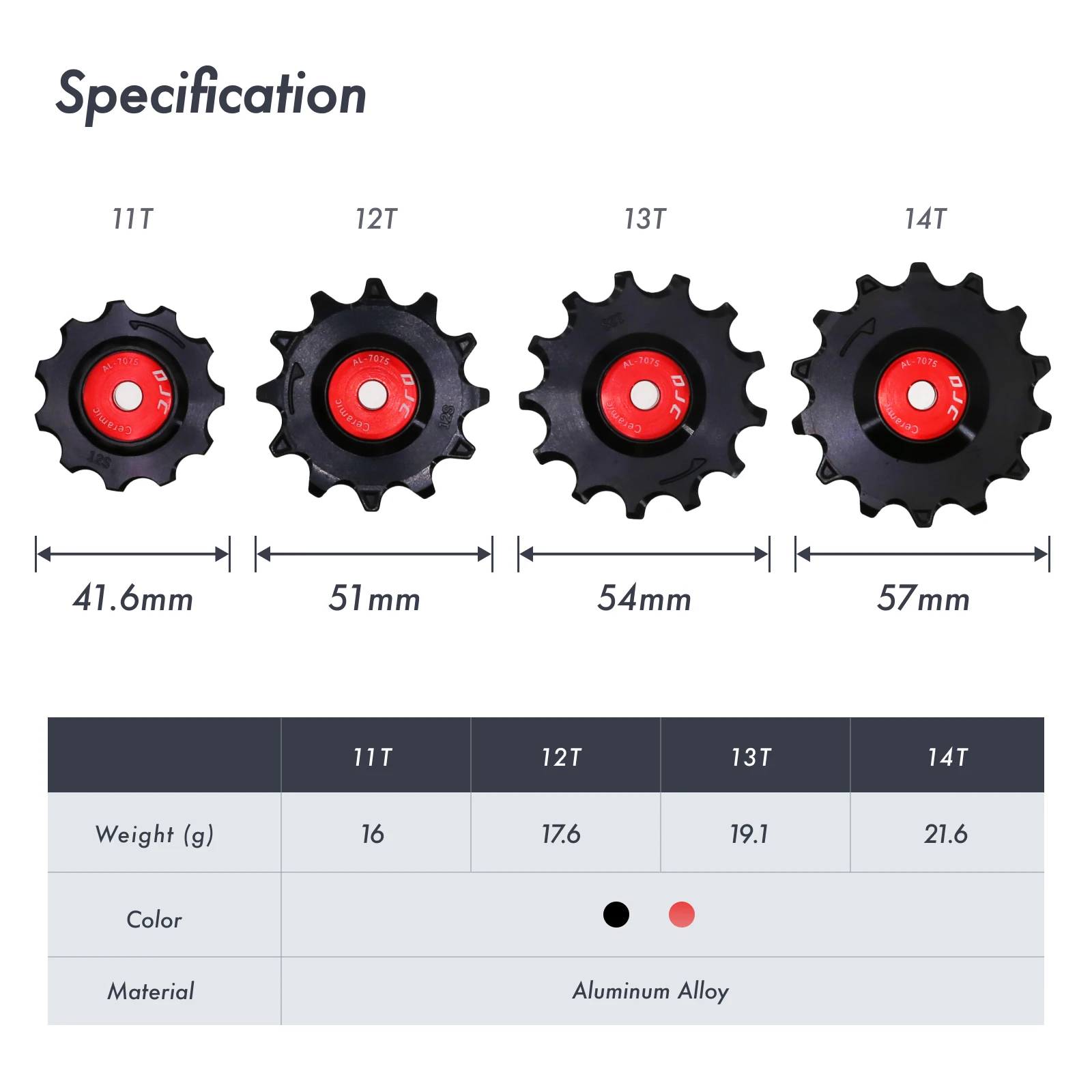 Poulie En Céramique De Vélo 2pcs, Accessoire De Rouleau De Guide De Poulie De Roue De Dérailleur Arrière En Alliage D'aluminium Pour Vélo (11T