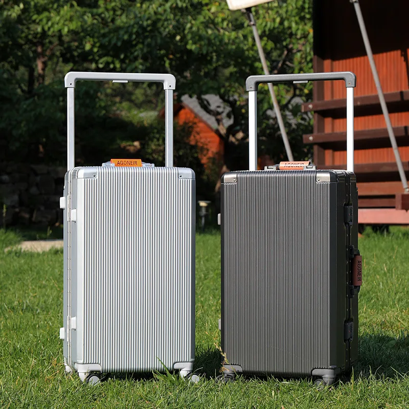 2025 New Wide Trolley Case Luggage Large Capacity 20/22/24/26 inch Aluminium Frame ABS+PC Luggage Travel Suitcase Cabin Carrier