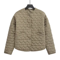 TRAF Womens Coats Winter Solid Parkas Autumn Heart Padded Jacket Long Sleeve Quilted Jacket Woman Lightweight Padding Outerwears 2