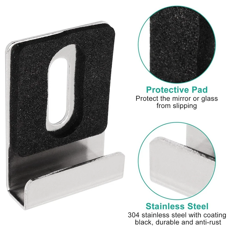 【Premium Quality】 AA81-10Pcs Heavy Mirror Hanging Kit, Heavy Mirror Mounting Hardware Mirror Clips For Wall Mounting.
