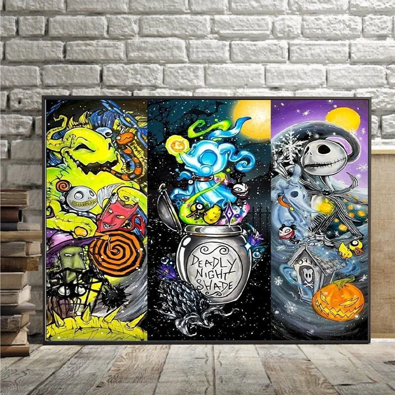 The Nightmare Before Christmas Diamond Painting 5D Disney Diamond Ricamo Mosaic Jack Skellington Halloween Home Decor Gifts