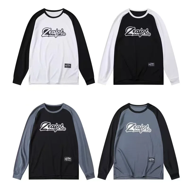 

American style shooting suit, quick drying split long sleeved sports training suit, fitness running basketball suit, loose fitti