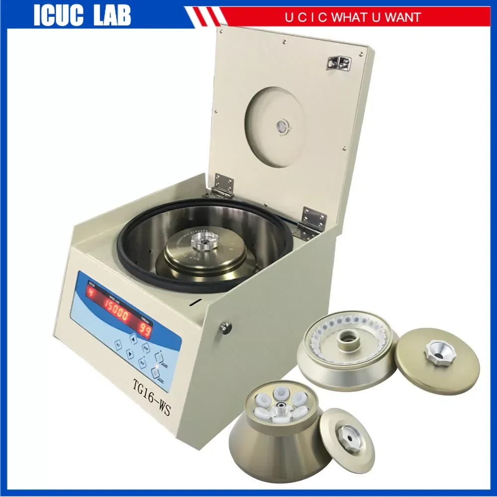 High Speed Laboratory Tabletop LED Digital Display Centrifuge Machine with 6x50ml Angle Rotor TG16-WS