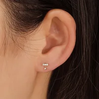 ROXI 1Pair Tassel Geometric Zircon Stud Earrings For Women 18 Gold Plata Earrings Jewelry 925 Sterling Silver crystal Jewelry - Image 2