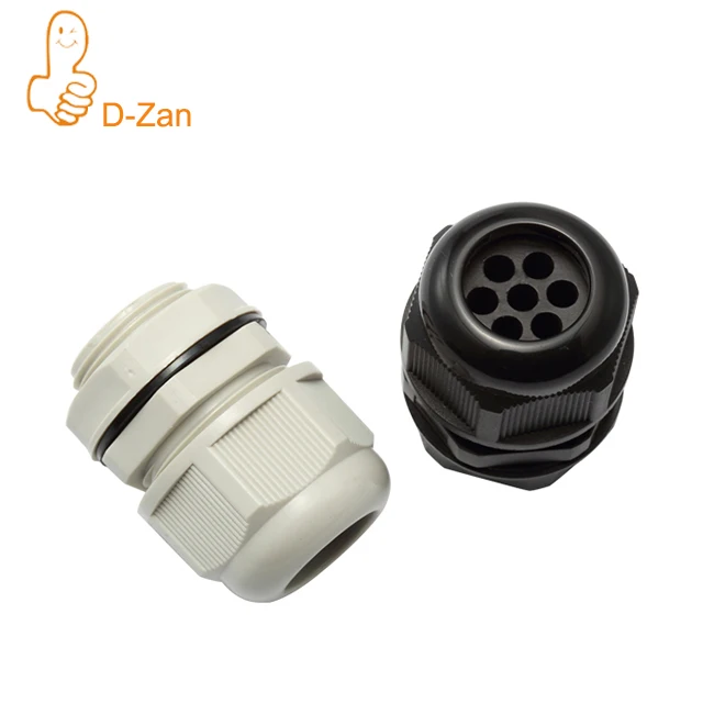 7 Holes Black Nylon Multi-holes Insert Plastic Cable Gland