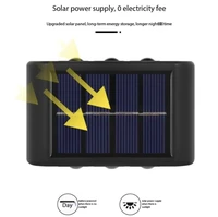 Lampe murale solaire LED extérieure étanche, allumage automatique du crépuscule à l'aube, pour clôture, jardin, cour, porche, allée, patio, décoration de la maison 2