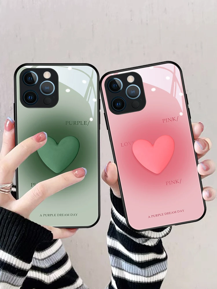 Iphone 11 Accessories Heart Case Iphone Case Iphone 13 14 Heart Map Phone Phone Aliexpress