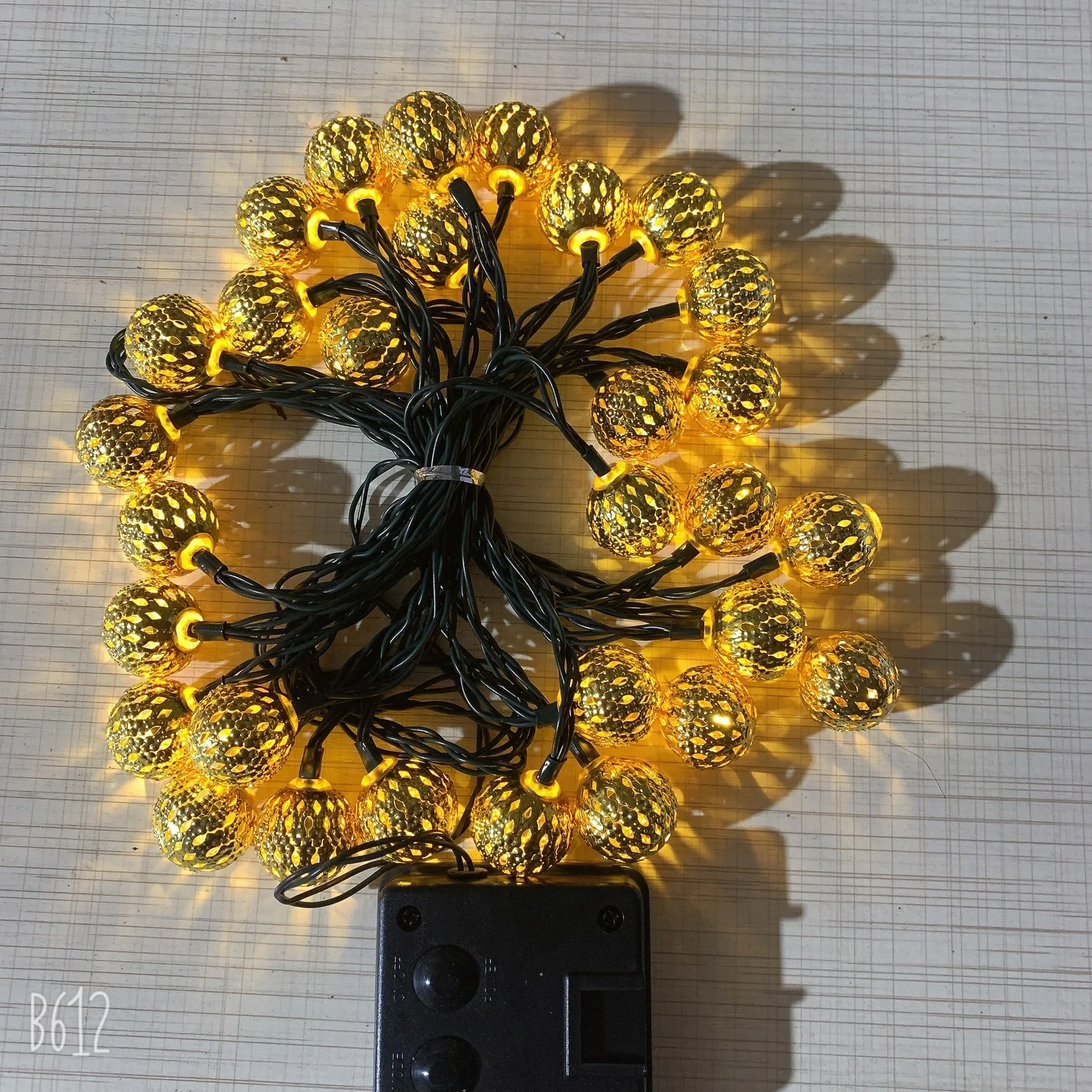 Moroccan Gold Balls Lights Leds Solar String Light Outdoor Waterproof Garden Decoration Solar Christmas String Light Decro