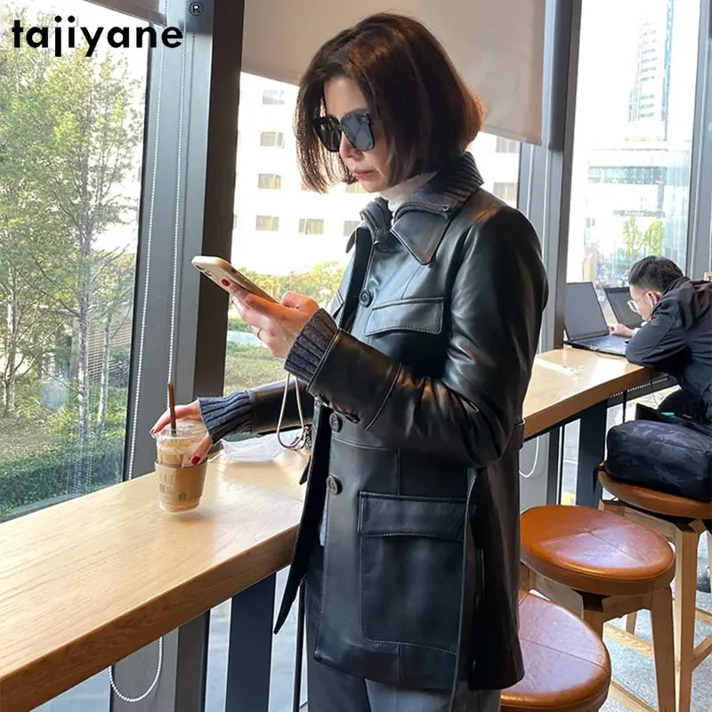 

Tajiyane 100% Genuine Leather Jacket Women Clothes Real Leather Coat Single-breasted Elegant Leather Jackets Jaqueta Feminina