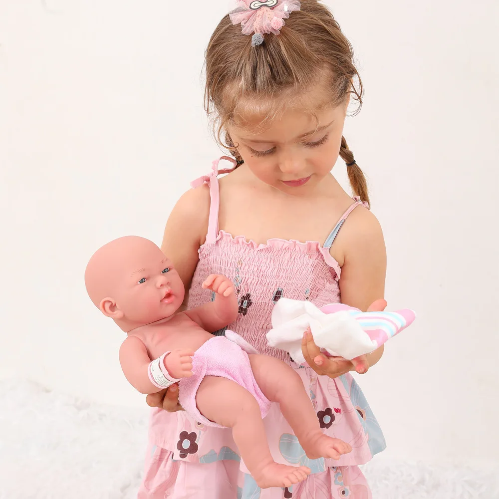 

35cm Real Silicone Reborn Toy Cute Expression Toddler Baby Reborn Doll Soft Touch High Quality Vinyl Doll For Girl Birthday Gift