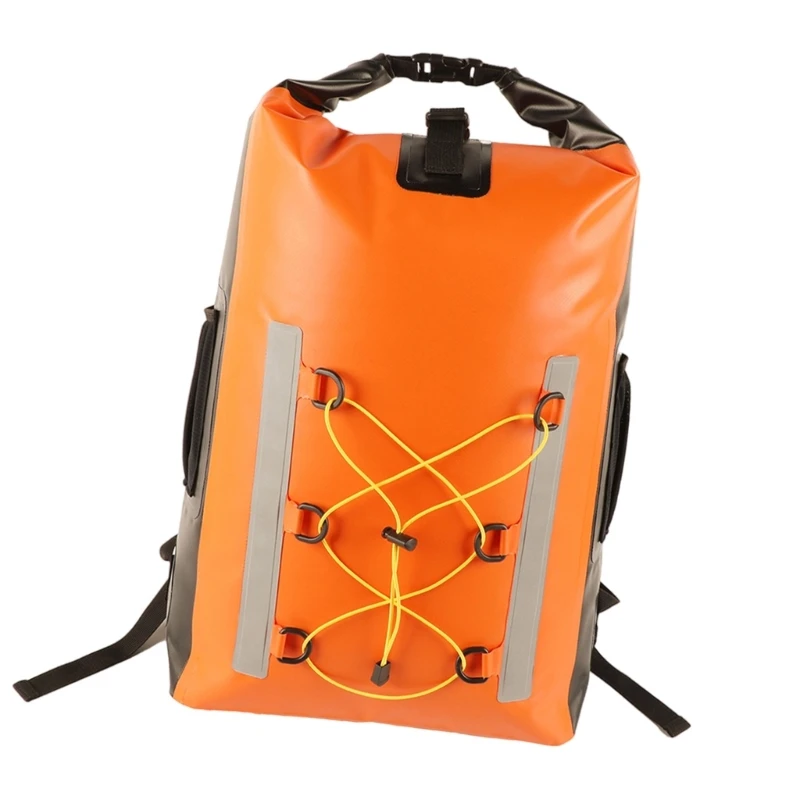 Lightweight Dry Bag with Mesh Pocket, Water Proof Backpack, 30L, Adjustable Strap