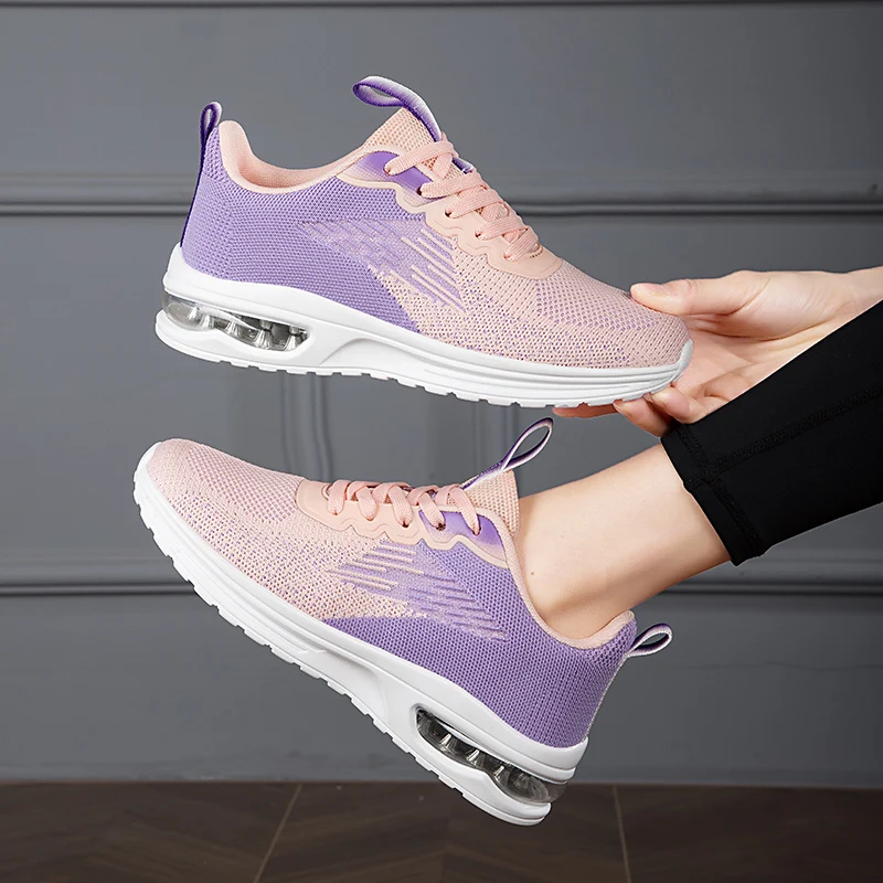 New mesh running shoes with shock absorption, ultra light and breathable casual sports shoes