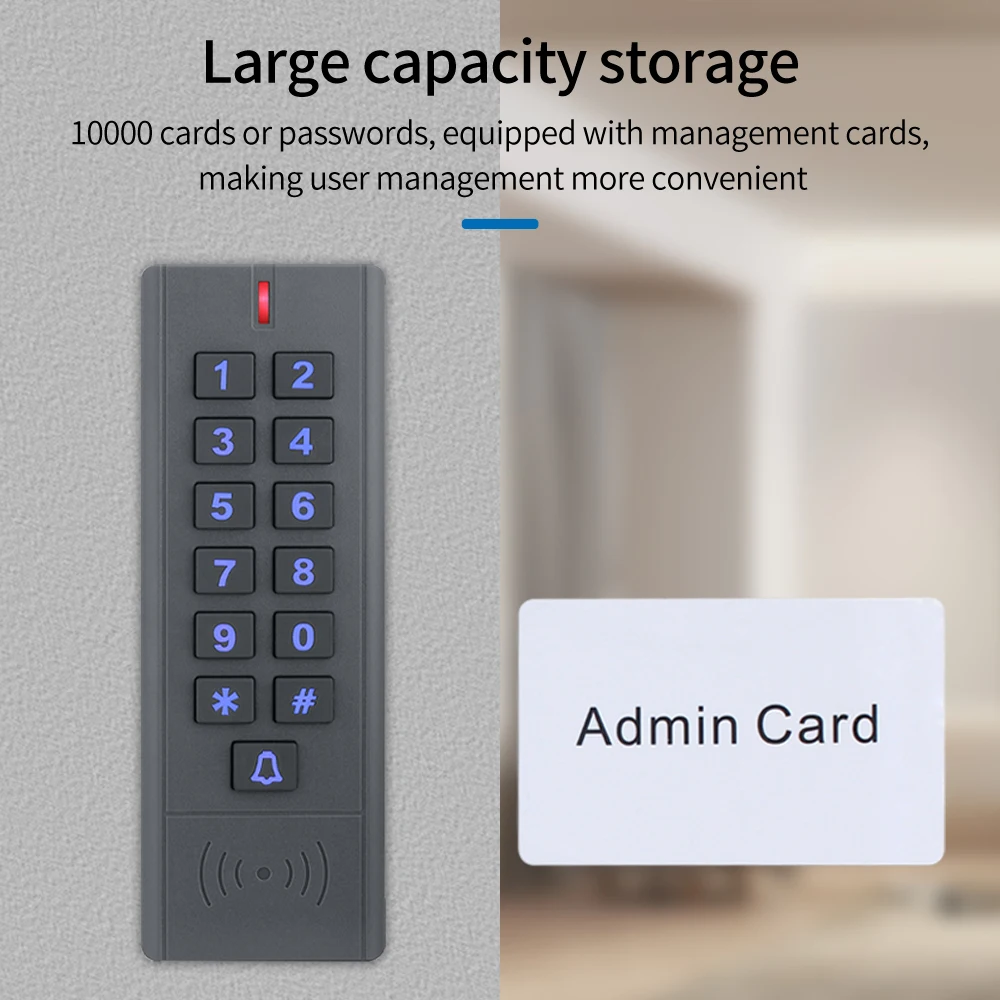 12V-24V Dual Voltage Tuya WiFi Biometric RFID Access Control System Proximity Wiegand Keypad Standalone Controller Door Security