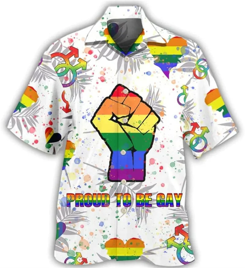 thumbnail image 1 of Camisas hawaianas con orgullo estadounidense LGBT en 3D, camisa hawaiana de verano, regalo para LGBT, moda callejera, camisas florales para gays y lesbianas, top genial, 1 of 5