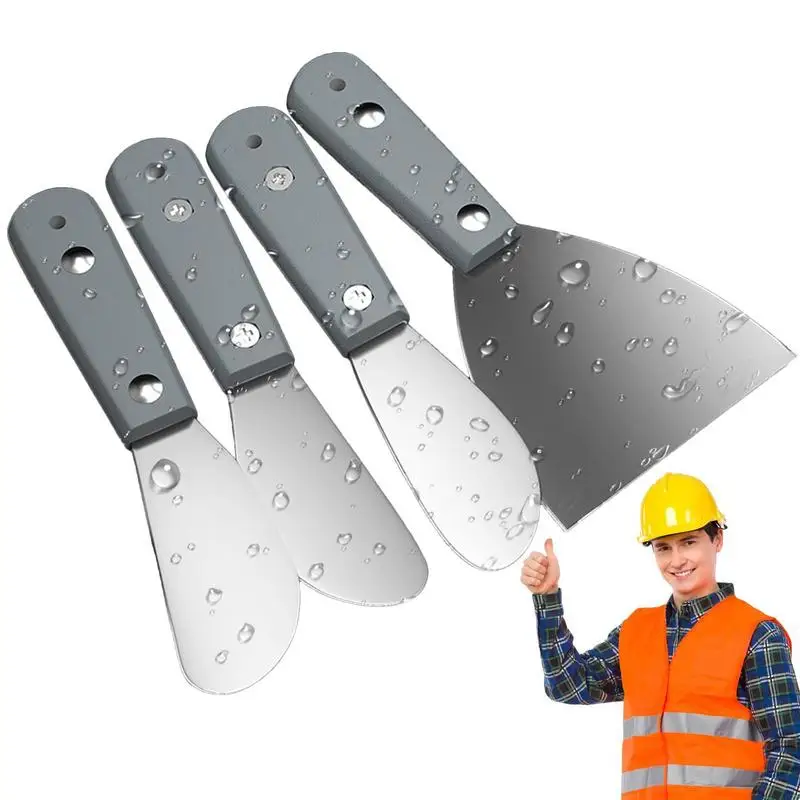 Stainless Steel Putty Knife Paint Tool Plaster Shovel Filling Spatula Drywall Spackle Wallpaper Putty Scraper for Wall Decor