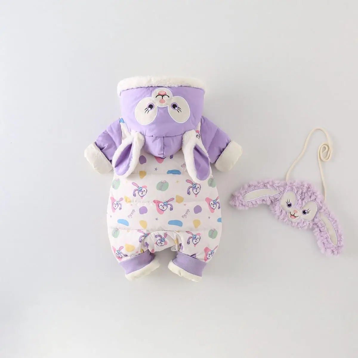

New Winter Baby Onesie Kawaii Cute Disney Sweet Creative Stellalous Thickened Warm Cartoon Crawling Clothes Birthday Gift