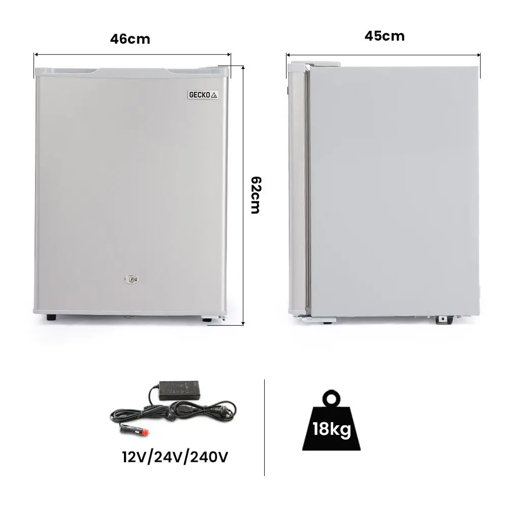 GECKO 70L Portable Fridge Freezer for car & Camping-12V/24V/240V Refrigerator Cooler for Caravans