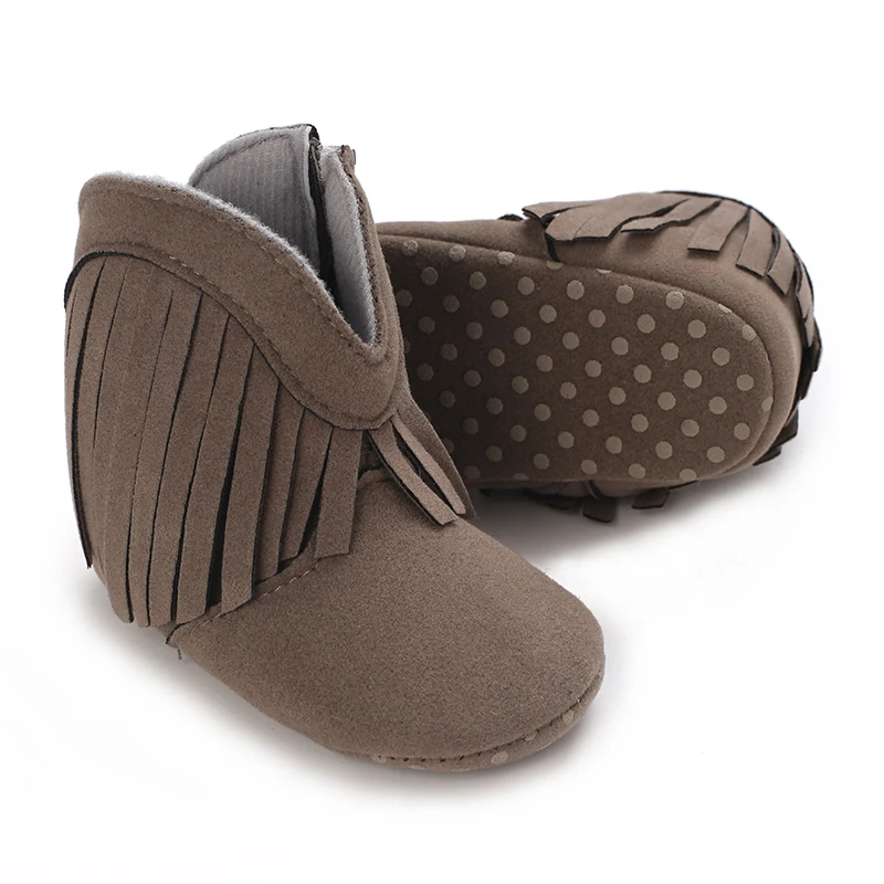 Description Picture 6 of itemToddler Footwear Boots Newborns Prewalkers For Unisex Baby Boys Girls Winter Keep Warm Moccasins Tassel Footwear Shoes Sneakers
