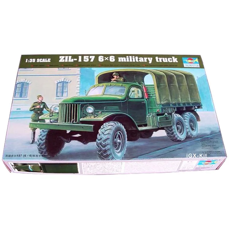 

Trumpeter 01001 1/35 Soviet Zil157 Zil-157 6x6 Military Truck Car Children Gift Toy Plastic Assembly Building Model Kit