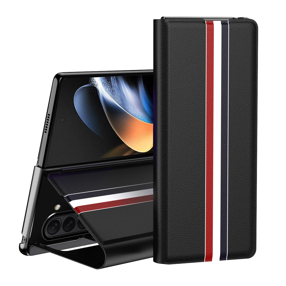

Anti-Scratch Leather Wallet Bag Case for Samsung Galaxy Z Fold 5 Fold4 Fold 3 4 2 Fold2 Fold3 Fold5 5G Card Holder Phone Funda