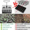 New Mini Soil Blocker 3/4inch 20 Cell Manual Soil Block Maker Handheld Seed Block Maker Tool Metal Garden Micro Soil Blocking 6