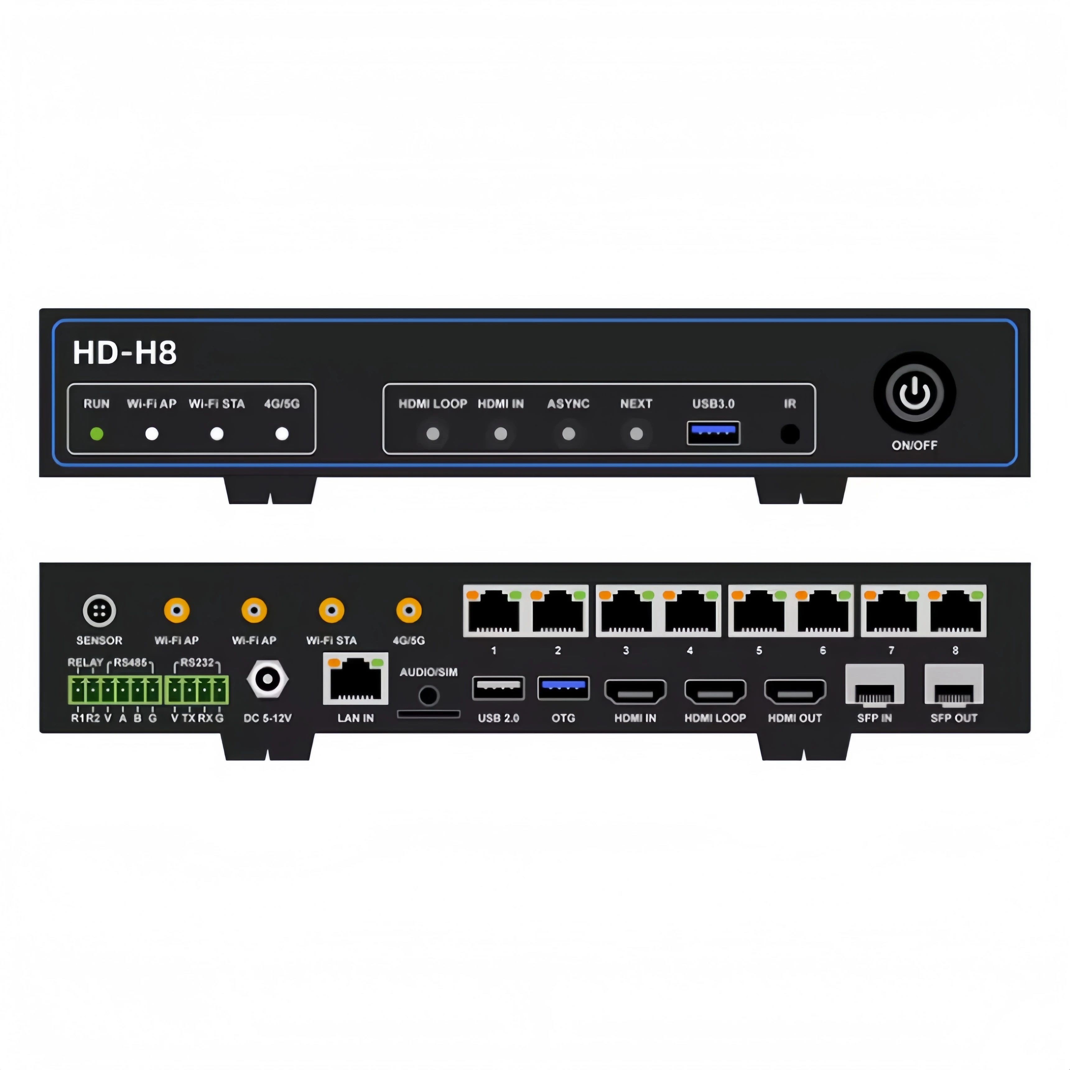 HUIDU-HD-H8 4K HDMI 출력 멀티미디어 플레이어