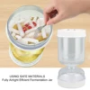 Glass Pickle Jar with Strainer ,Pickle Container,Hourglass Pickle  Separator Jar for Olives,Gherkins or Sliced 3
