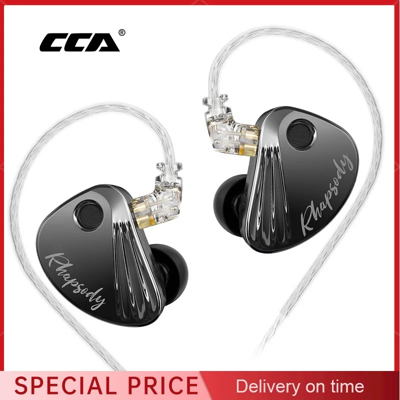 CCA Rhapsody 2DD+4BA Hybrid Drivers in Ear Monitor Earphone Tunable Balanced Armature Earphones Noice Cancelling Headphone