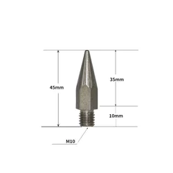Durable Stainless Steel Sharp Point Replacement Tip with 1/4 Internal Thread (M10x45mm)