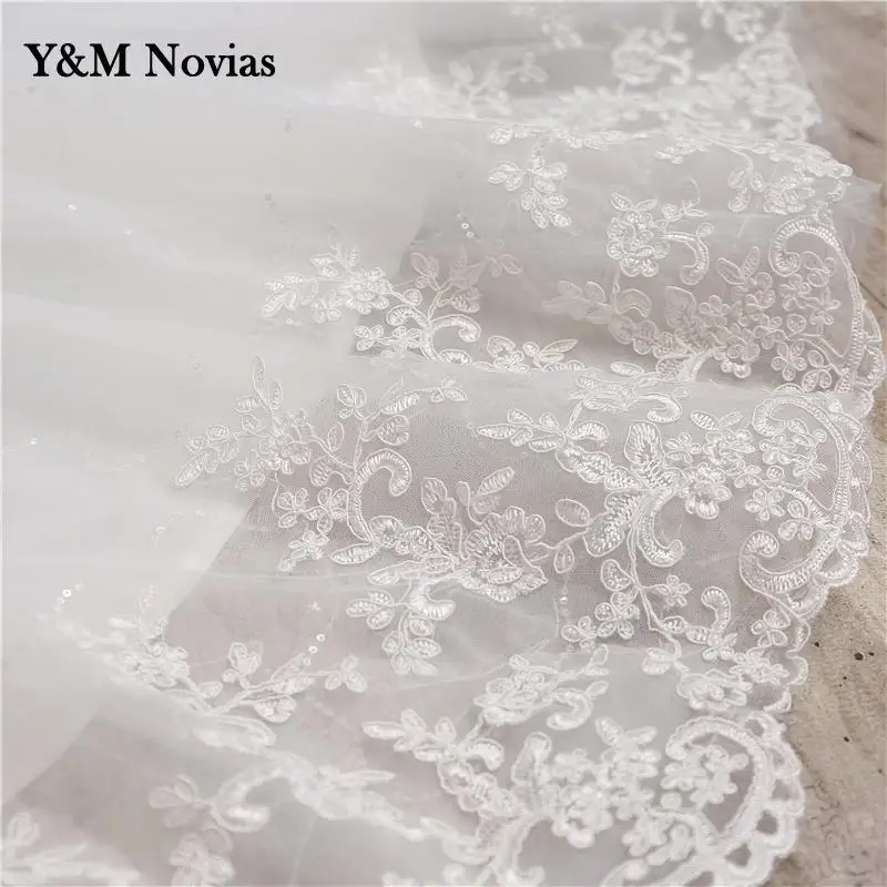 Lace Embroidery Spring Africa Style Wedding Dress Long Train or Floor V Neck Plus Size wedding dresses