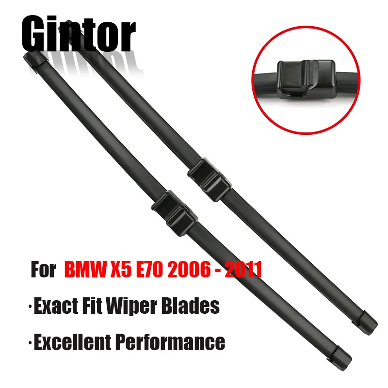 

Gintor AUTO Car LHD Wiper Front Wiper Blades Set For BMW X5 E70 2006 - 2011 Windshield Windscreen Front Rear Window 24"+20"