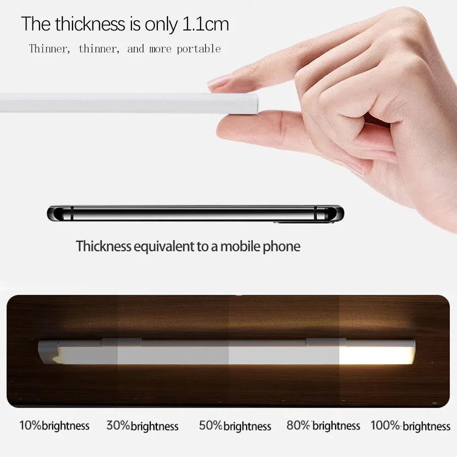 LED محس حركة ضوء لاسلكي LED ضوء الليل TypeC USB قا...