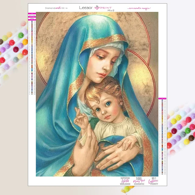 5D Diamond Painting Religious Madonna Cross Stitch Mosaic Embroidery Home  Decors