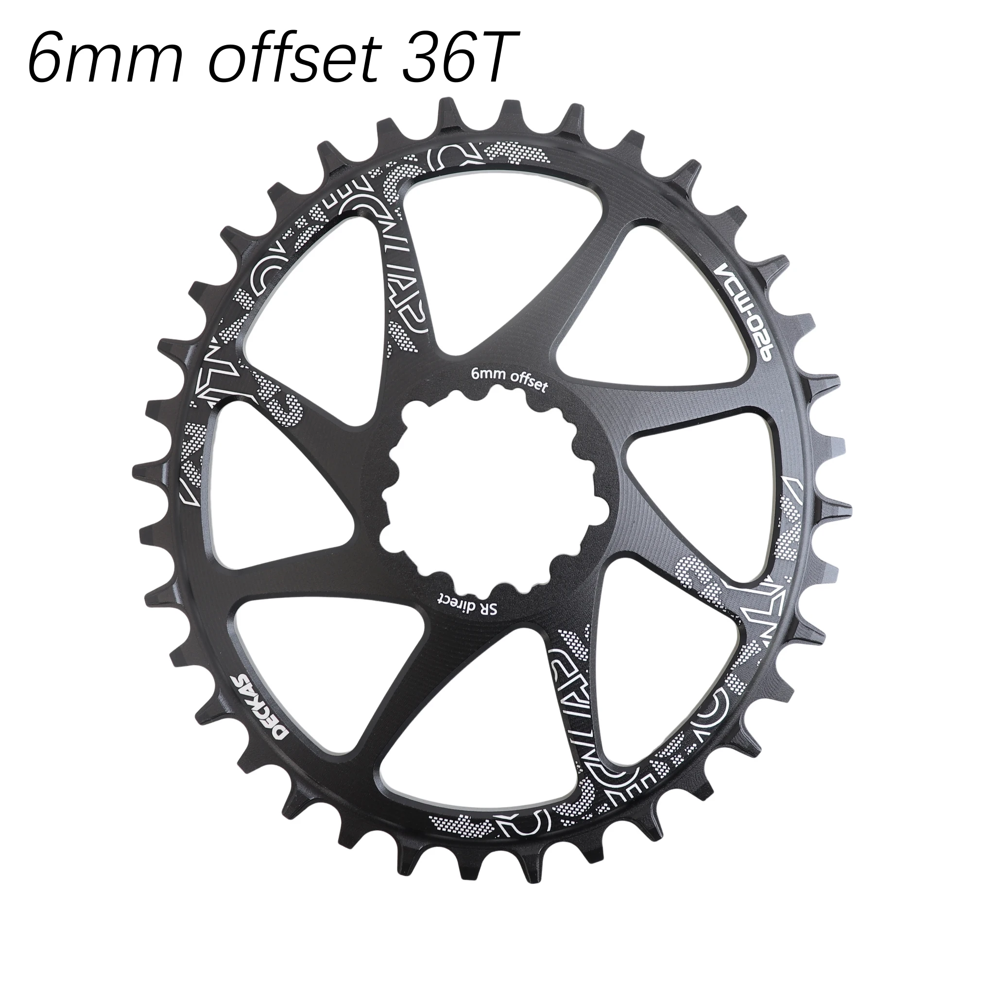 Deckasチェーンリングオーバルダイレクトマウント3mm 6mmオフセット