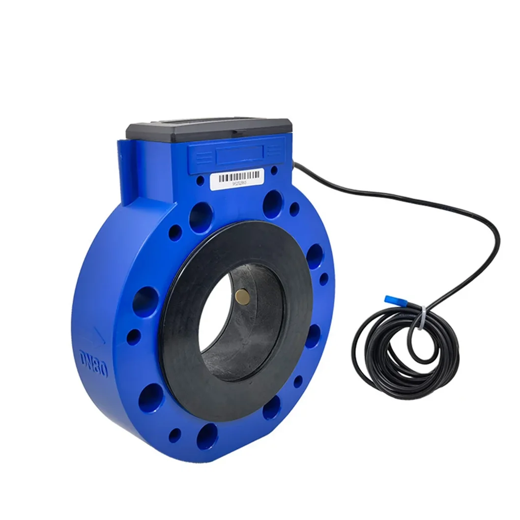 Digital Ultrasonic Water Meter RS485 Output Flowmeter Battery Powered Flange Cla