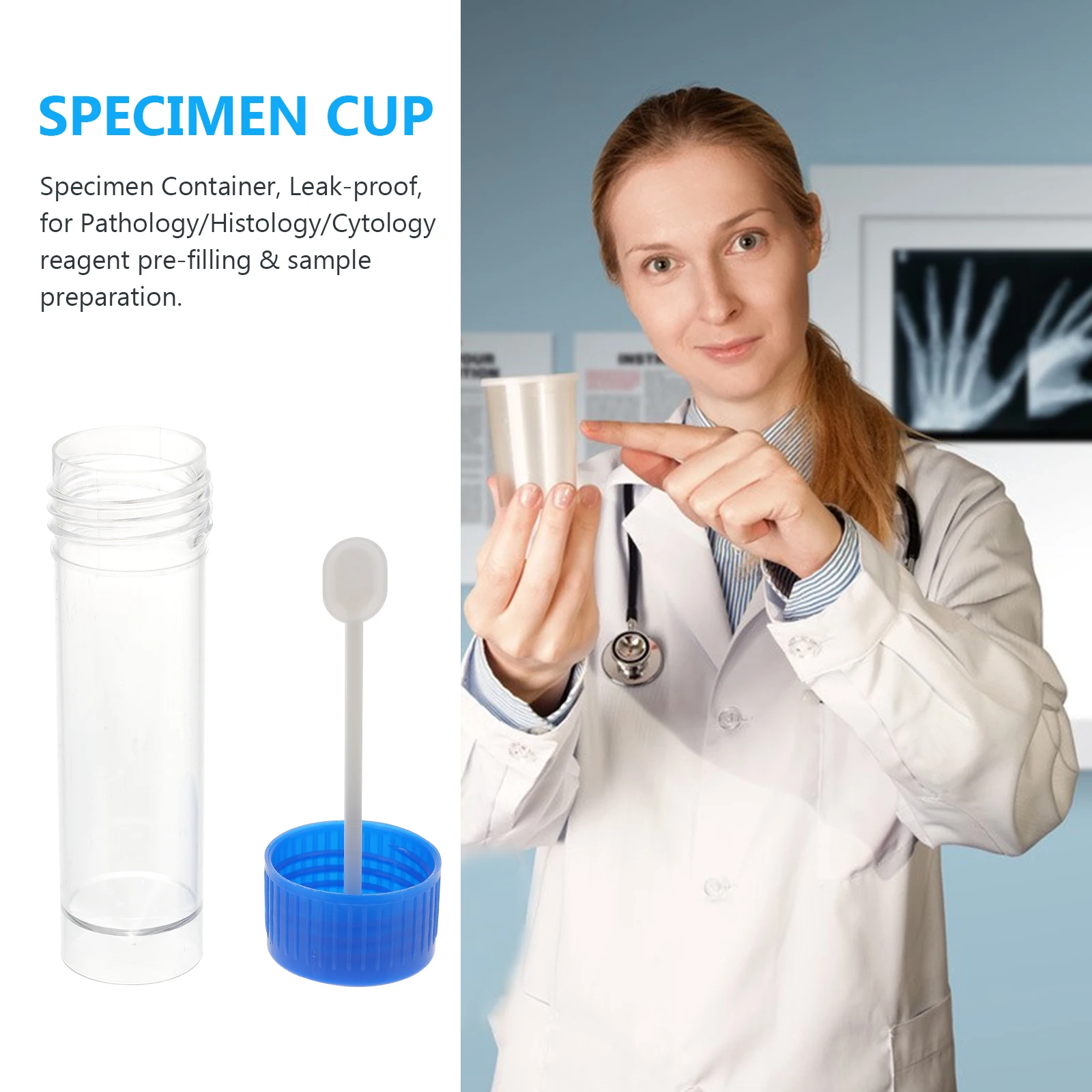 10 PCS Stool Test Cup Specimen Bottles Urine Cups for Testing Specimen Tube Cups Stool Collection Container