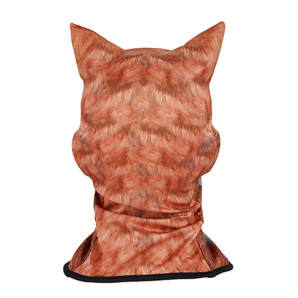 3D Cat Dog Cute Animal Print Balaclava Motorcycle Motocross Biker Head Cover Ski Snowboard Mask Helmet Hood Cap Cycling Headgear