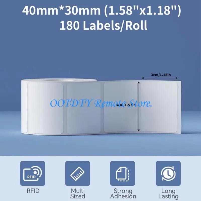 2롤 갭 디자인 열 라벨 40x30mm 파일 표지판 및 여행 품목을 쉽게 벗길 수 있음