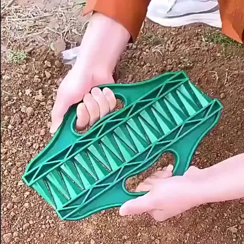 2피스 조절식 깊이 조절형 퀵 시더, 정원 흙 드릴, 휴대용 종자 간격 조절기, 가정 정원, 채소 파종에 적합.