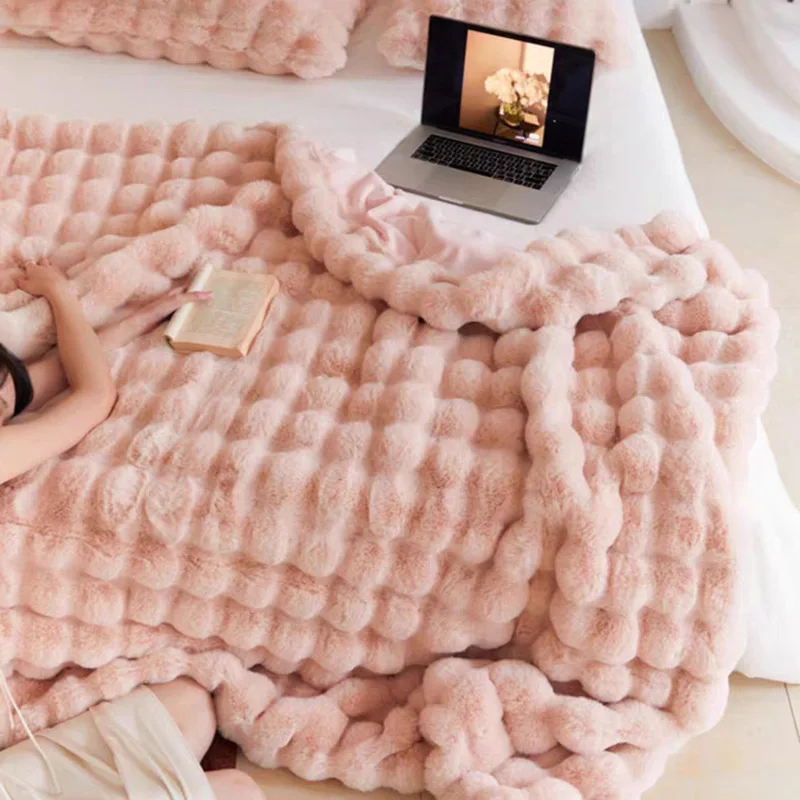 

Faux Fur Winter Blanket Tuscan Thermal Blanket Thermal Super Comfortable Bed Blanket High-End Sofa Winter