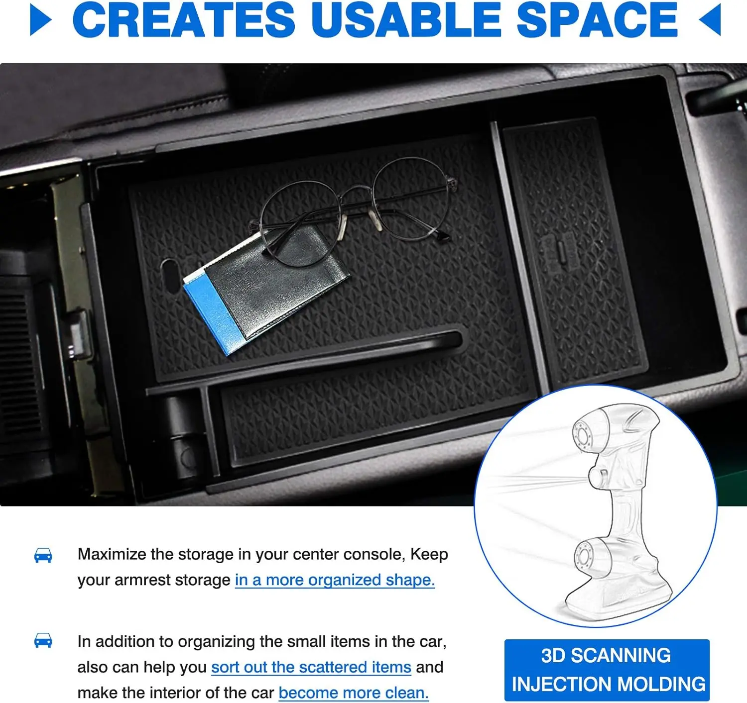 Center Console Organizer for 2021 2022 2023 2024 2025 2026 Kia K5 GT Line Accessories Armrest Storage Box Secondary Insert Tray
